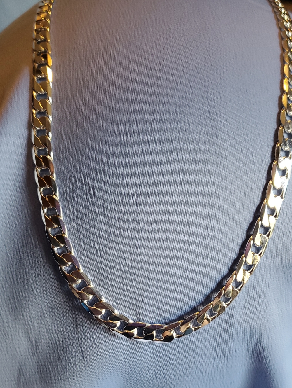 925 Sterling Silver 19" Cuban Link Chain Necklace - Men